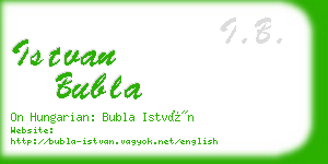 istvan bubla business card